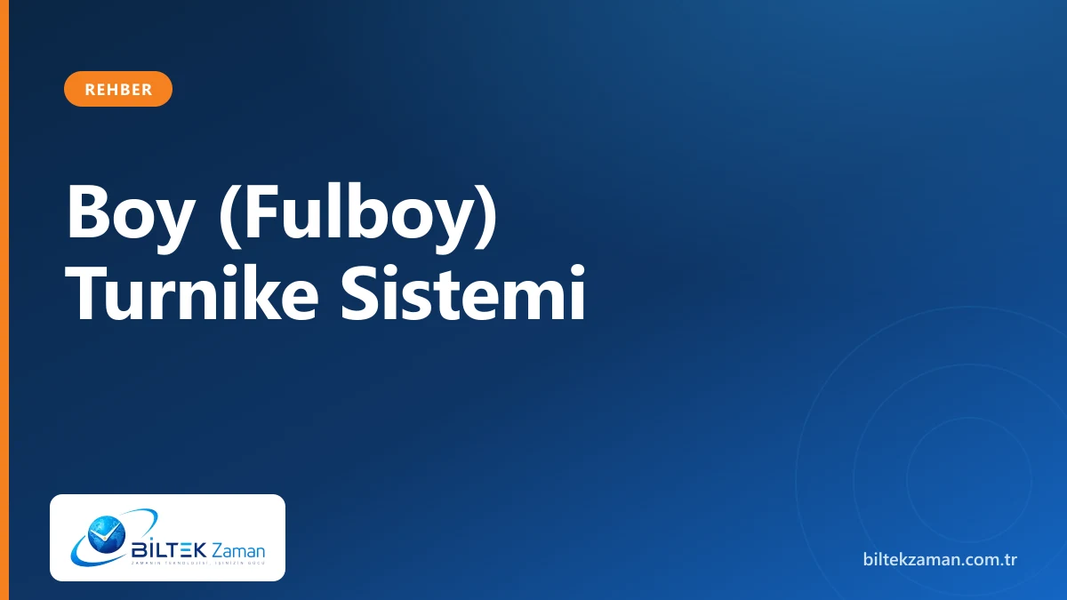 Fabrika girişinde kurulu boy turnike sistemi - Biltek Zaman