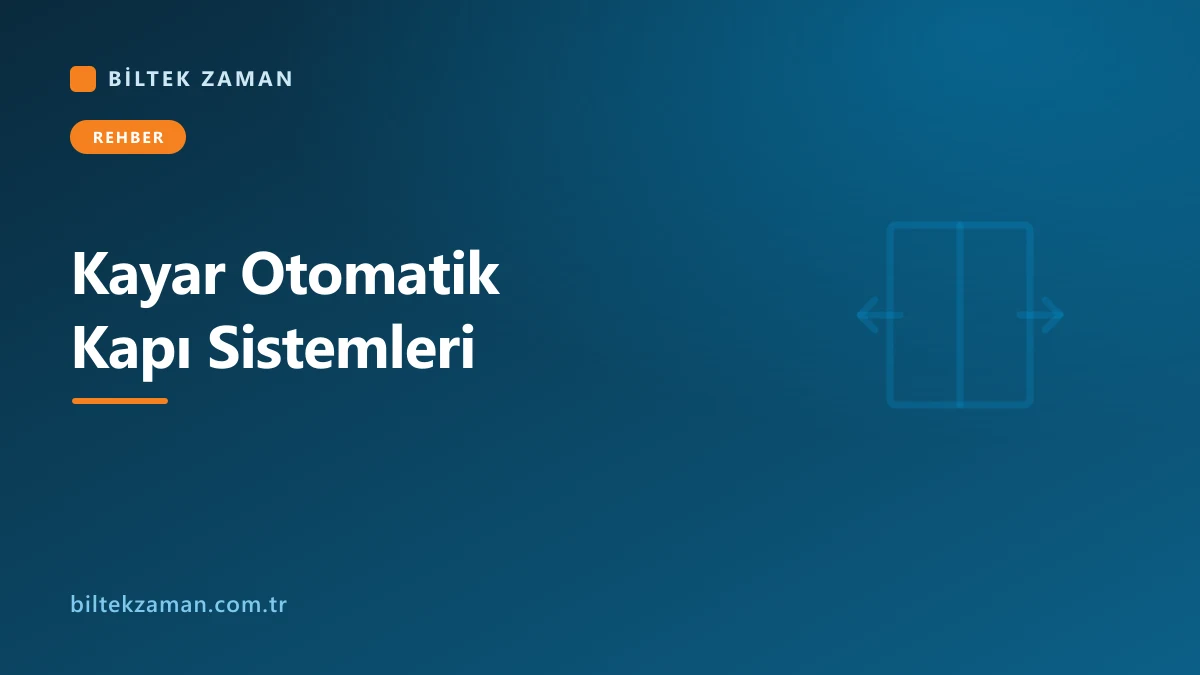 AVM girişinde fotoselli sensörle açılan kayar otomatik kapı sistemi - Biltek Zaman
