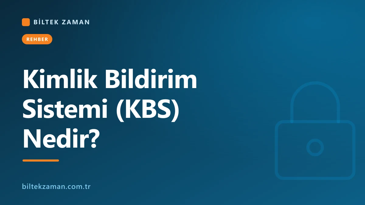 Kimlik Bildirim Sistemi KBS ekranı ve kimlik okuyucu cihaz