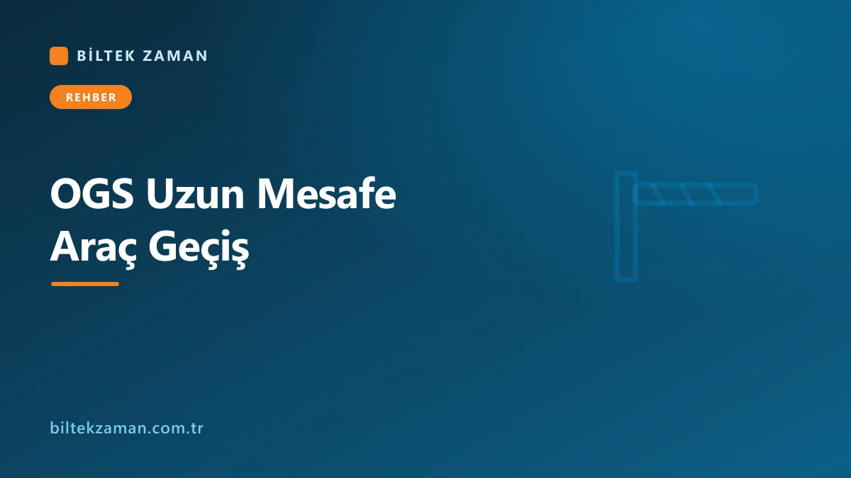 Otopark girişinde UHF uzun mesafe okuyucu ile OGS etiketli aracın bariyerden durmadan geçişi - Biltek Zaman