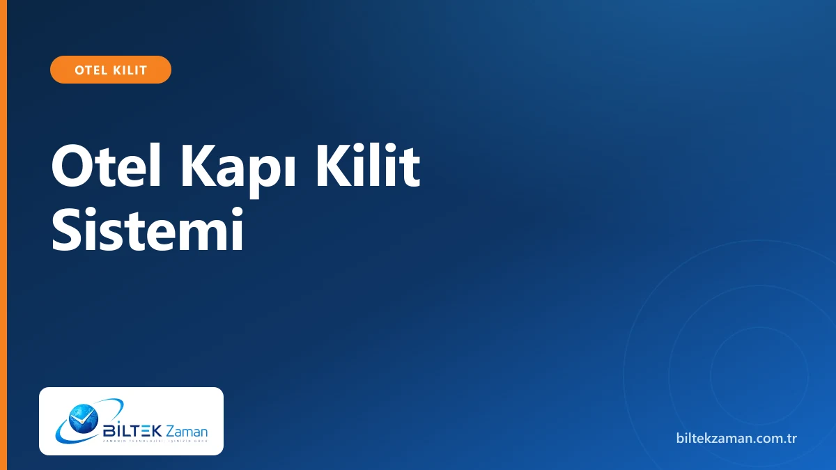 Otel oda kapısında RFID kartlı otel kapı kilit sistemi — Biltek Zaman