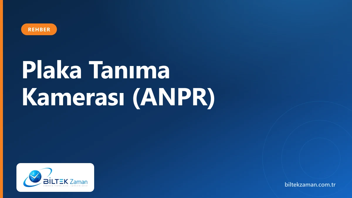 Plaka tanıma kamerası (ANPR kamera) giriş noktasında araç plakasını okurken — Biltek Zaman