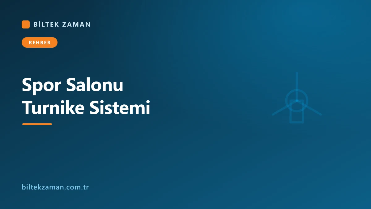 Spor salonu girişinde üyelik kartıyla geçiş sağlayan bel boyu turnike sistemi - Biltek Zaman